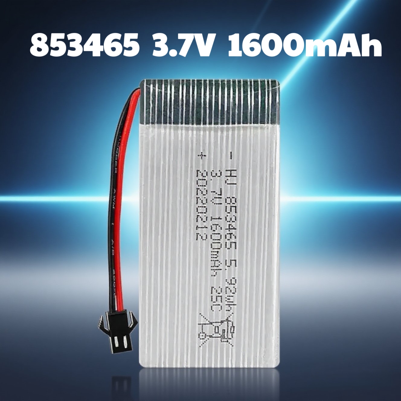 Drone Aircraft Jjrc - 853465 モデル航空機バッテリー 3.7V 1600mAh リポバッテリー USB