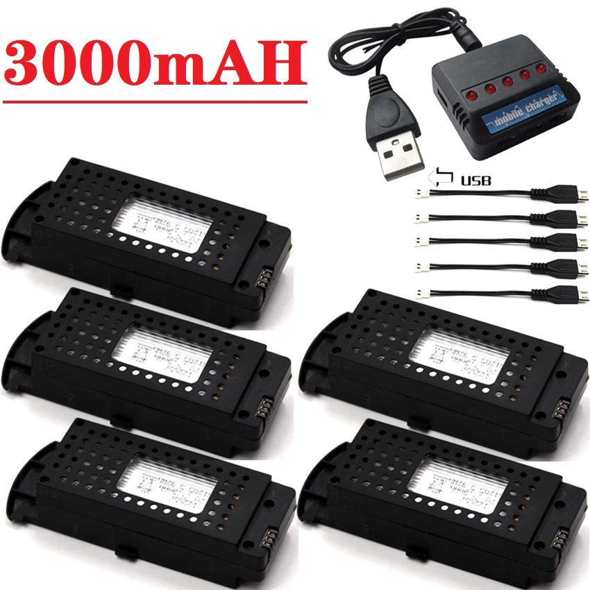 Drone Zll Rc - Q6 ドローンバッテリー 3.7V 3000mAh G6 S6