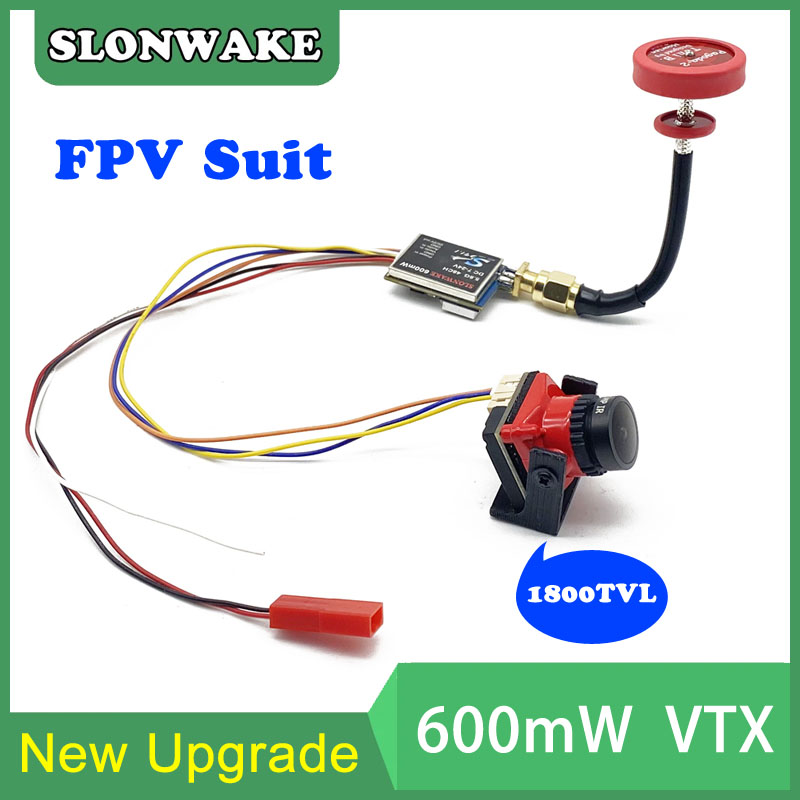 Drone Rc Camera - すぐに使える5.8G 48CH 600mWビデオ送信機とCmos 1800TVLミニFPVカメラ2.1mmレンズ調整可能 RC FPVレーシングドローン用