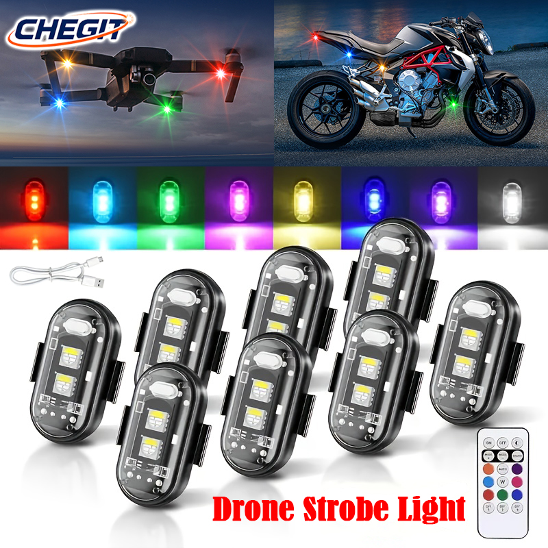 Drone Aircraft Jjrc - LED 航空機ストロボライト 1-10 個オートバイドローン衝突防止警告ランプフラッシュインジケーターワイヤレスリモコン付き