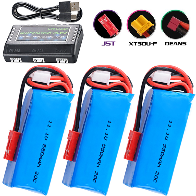 Drone Zll Rc - RCヘリコプターおよびクアッドコプター用のlipoバッテリー,11.1v,550mah,fpv,レーシングドローン部品,su27 rc,車のモデル部品,バッテリー充電器セット