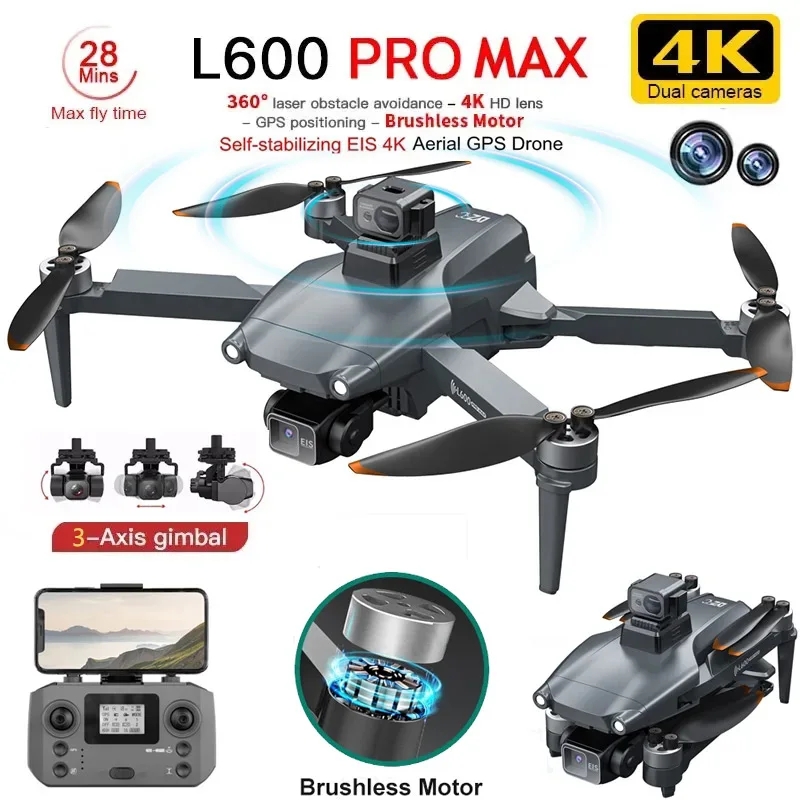 Drone Rc Pro - L600 プロマックス GPS ドローンプロフェッショナル 4K 3