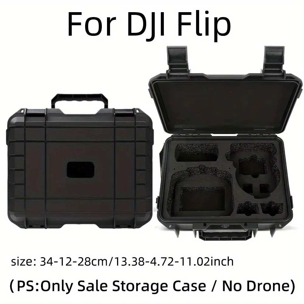 Drone Rc N3 - DJI Flip用ハードシェル収納ケース、RC N3/RC 2対応、ブラック、ドローンアクセサリー用複数コンパートメント付き