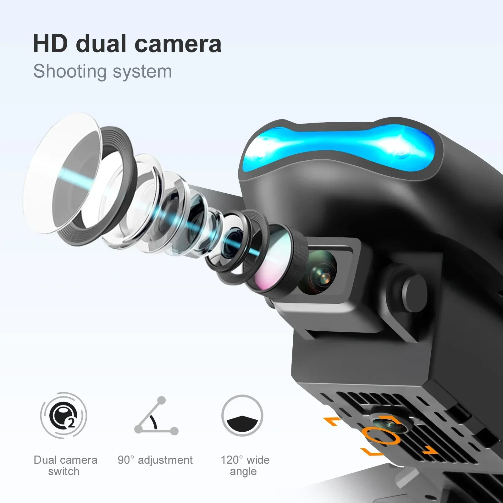 新型E99 Pro HD 4Kドローン デュアルカメラ 高度 - Drone Rc Pro のレビューと価格