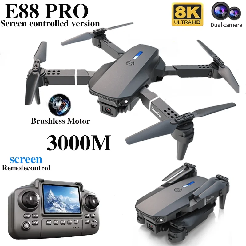 プロフェッショナル E88 プロドローン スクリーン付き 8 - Drone Rc Pro のレビューと価格