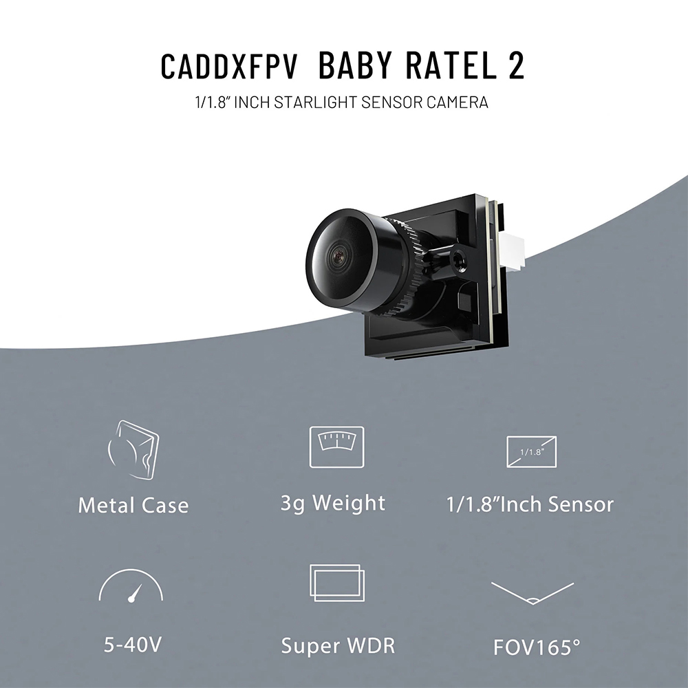 CADDX マイクロ FPV カメラ Ratel 2 4.5 - Drone Rc Camera のレビューと価格