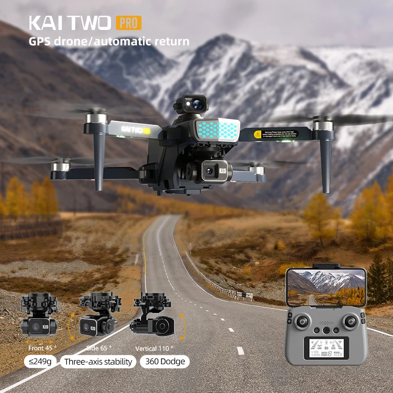 Kai Two Pro-ドローン,4K HDカメラ,GPS, - Drone Two Rc Way のレビューと価格
