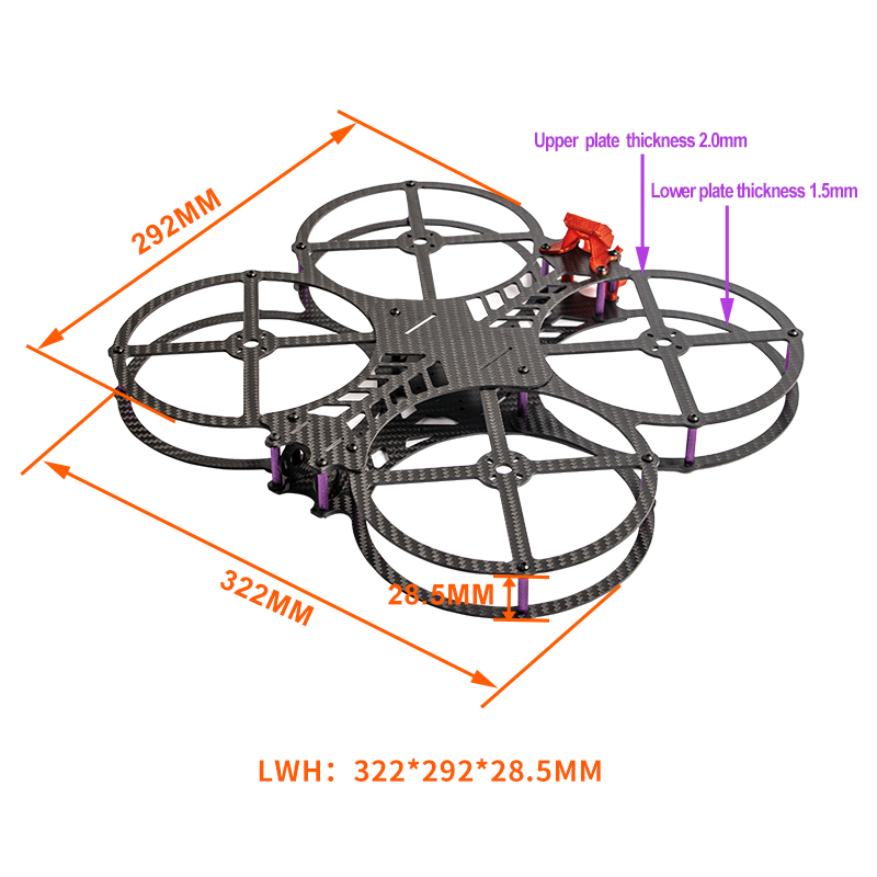 新しい 5 インチ AOS Cine O5 EVO V1.2 - Drone Frame 5 Inch のレビューと価格