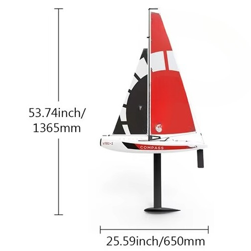 リモコン式帆船 無動力コンパス競技船 650mm 船舶模型  - Rc Boat のレビューと価格