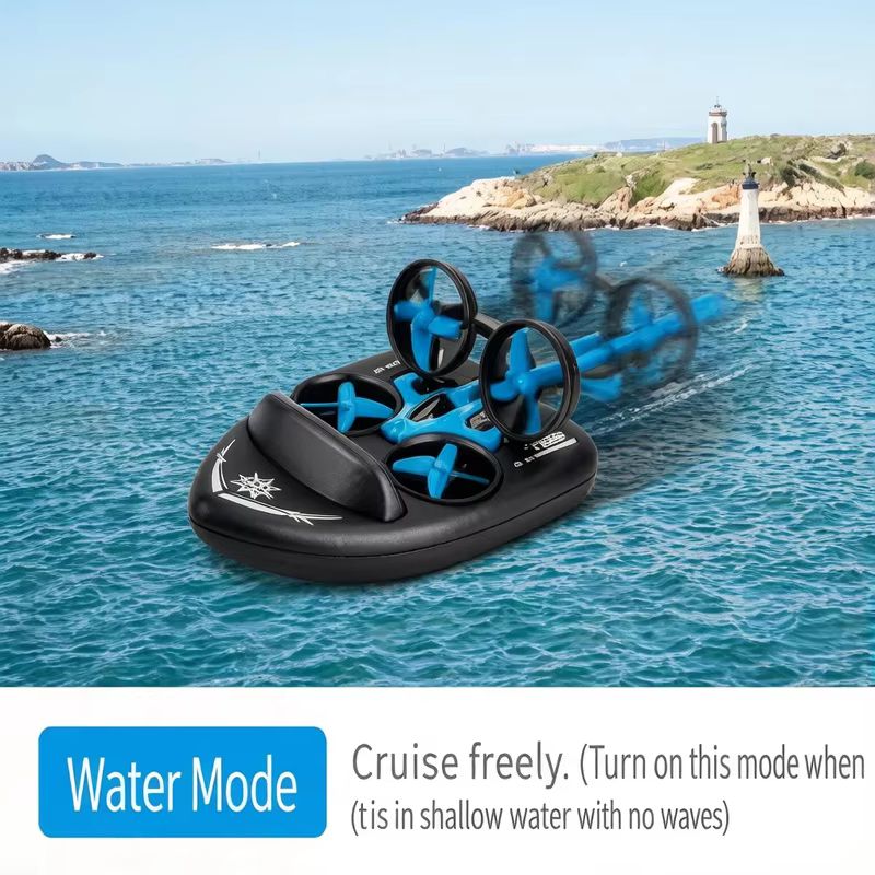 JJRC Terzetto ミニ3in1ドローン 空陸水両用 - Drone Aircraft Jjrc のレビューと価格